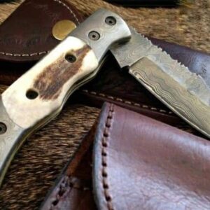 Custom Handmade Damascus steel folding knife