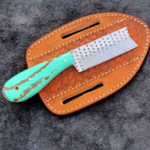 Custom Handmade rasp steel Bull cutter knife.