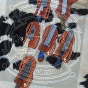 Custom Handmade Damascus 1095 and rasp steel Bull cutter Skinner knives