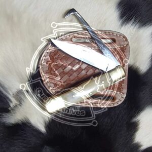 Custom Handmade j2 steel trapper folding knife