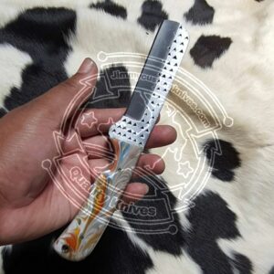 Custom Handmade rasp steel Bull cutter knife
