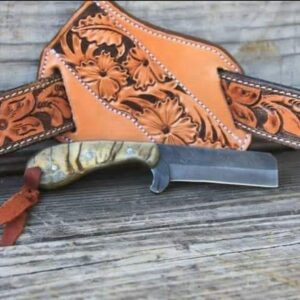 Custom Handmade Damascus steel Bull cutter knife