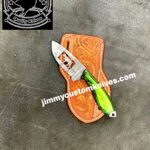 Custom hand made Damascus steel cowboy knife