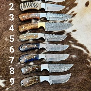 Special bundle offer Custom handmade Damascus steel cowboy skinner 9 knives