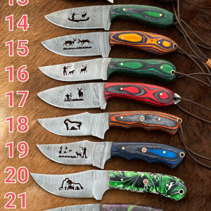 Special bundle offer Custom handmade Damascus steel cowboy skinner knife