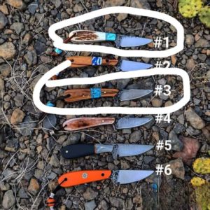 Hi guys custom made 1095 steel cowboy skinner knives.  Overall length 7 " If anyone buy one get one free knives . .