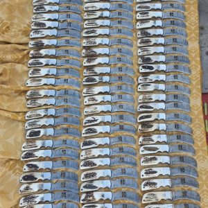 Special bundle offer 80 knives Custom handmade Damascus steel lineman knives