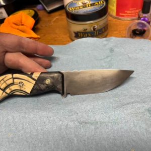 Custom hand made 1095 steel cowboy skinner knives.